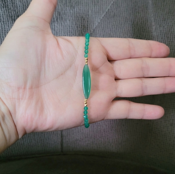 Shivam Green💚 Onyx Bead Bracelet - Picture 14 of 16
